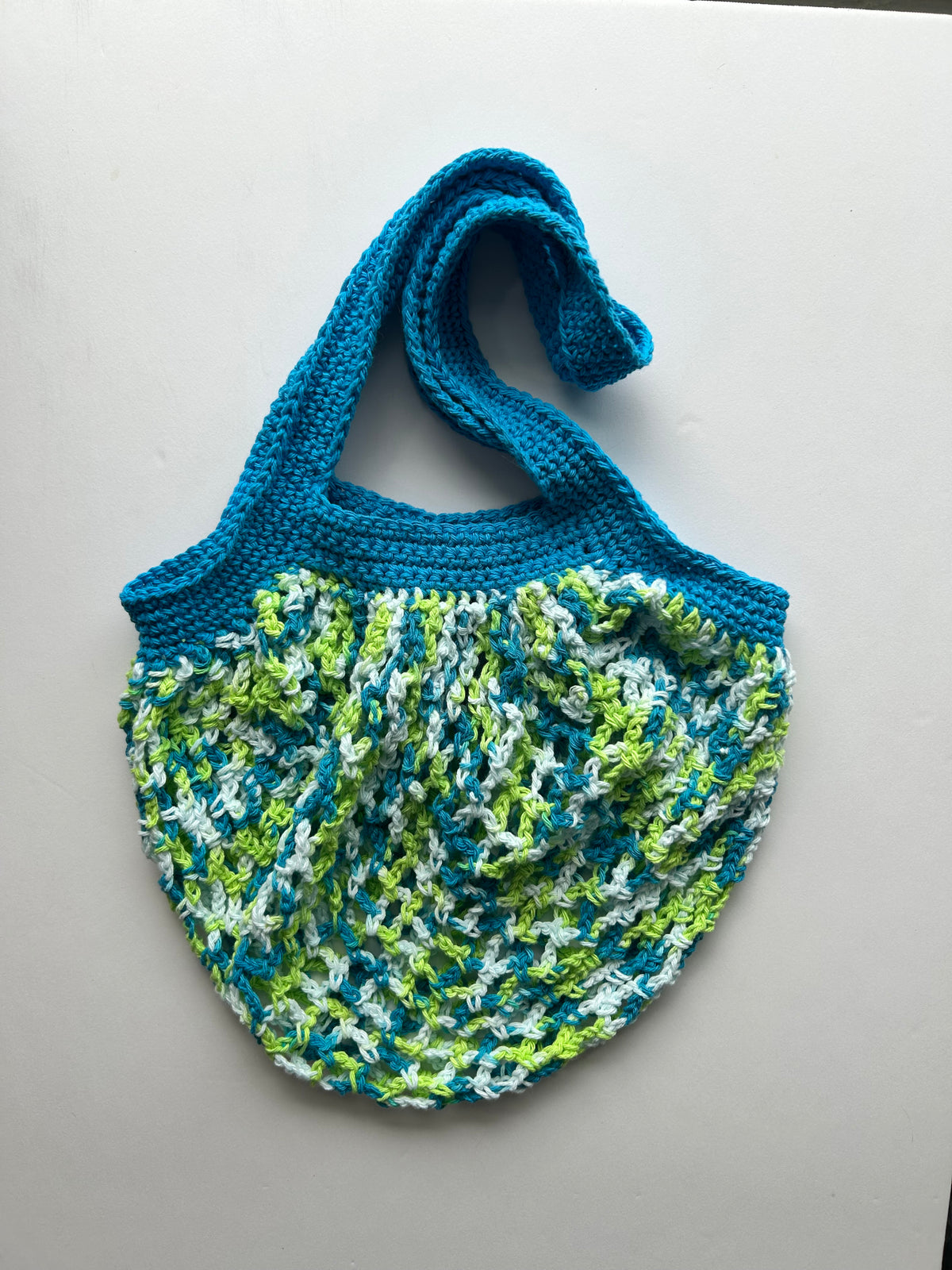 Zesty Wave Cotton Mesh Market Bag