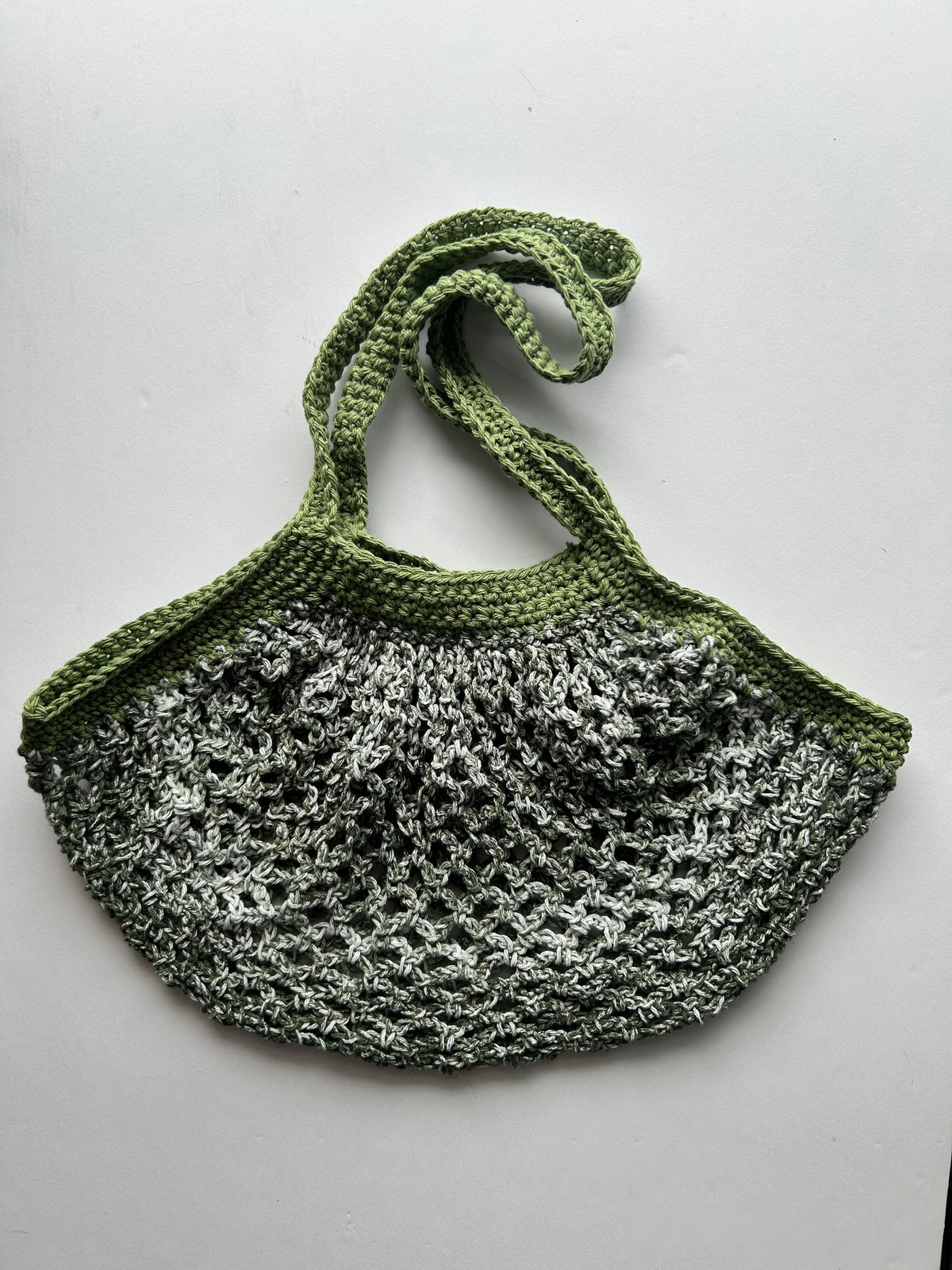 Moss Green Cotton Mesh Market Bag